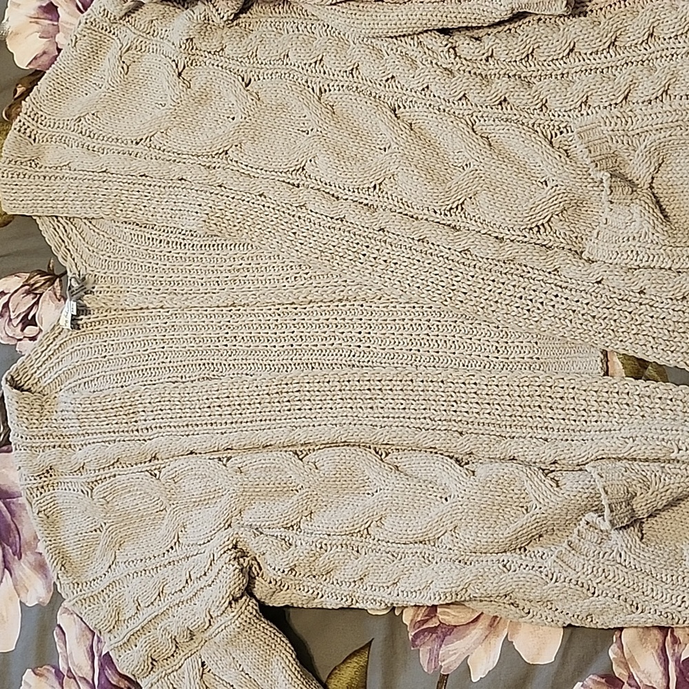 Cable Knit open front sweater